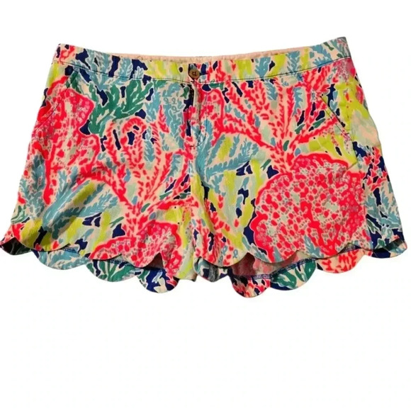 Lilly Pulitzer Pants - Lily Pulitzer The Buttercup Shorts With Scalloped Edge Size 14
